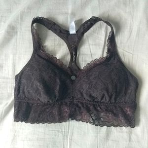 Lace bralette burgundy